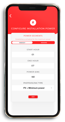 Daily power setting