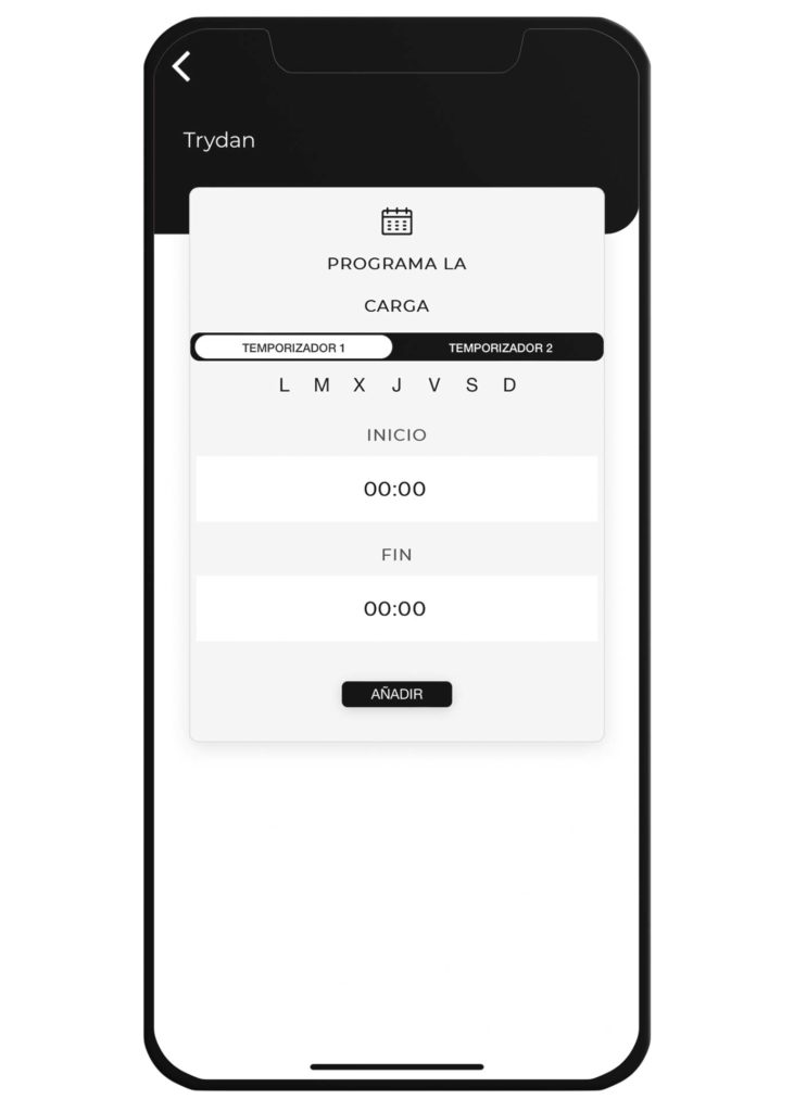 Temporizar Cargas Coche Eléctrico V2C App