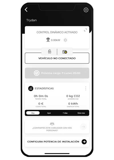 APP pantalla cargador