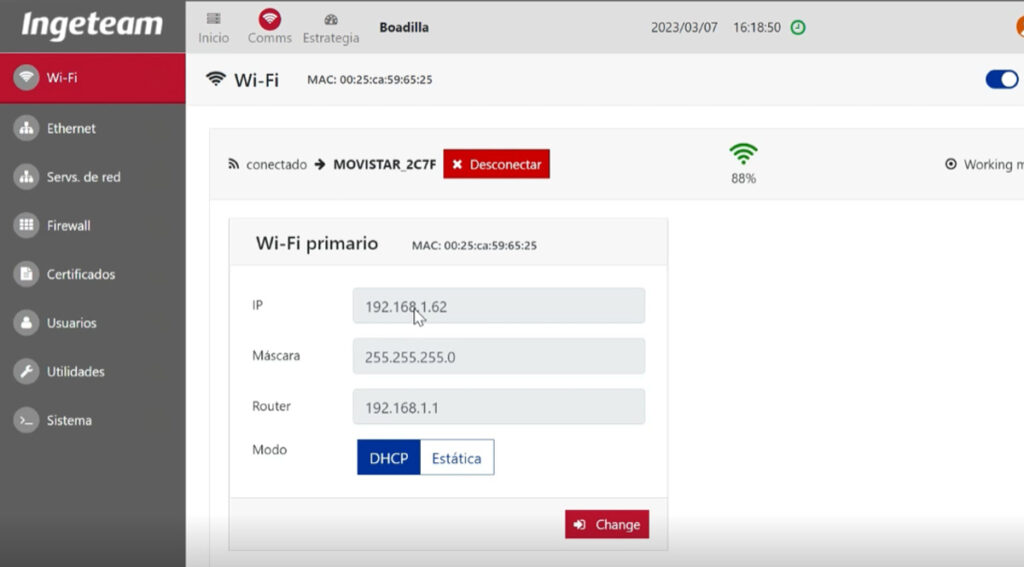 Configuración WiFi Ingeteam en la app Ingecon SUN Monitor