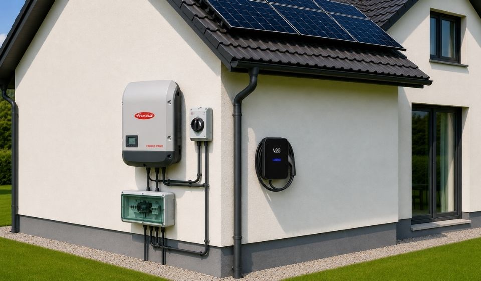 Fronius Wechselrichter und Wallbox V2C
