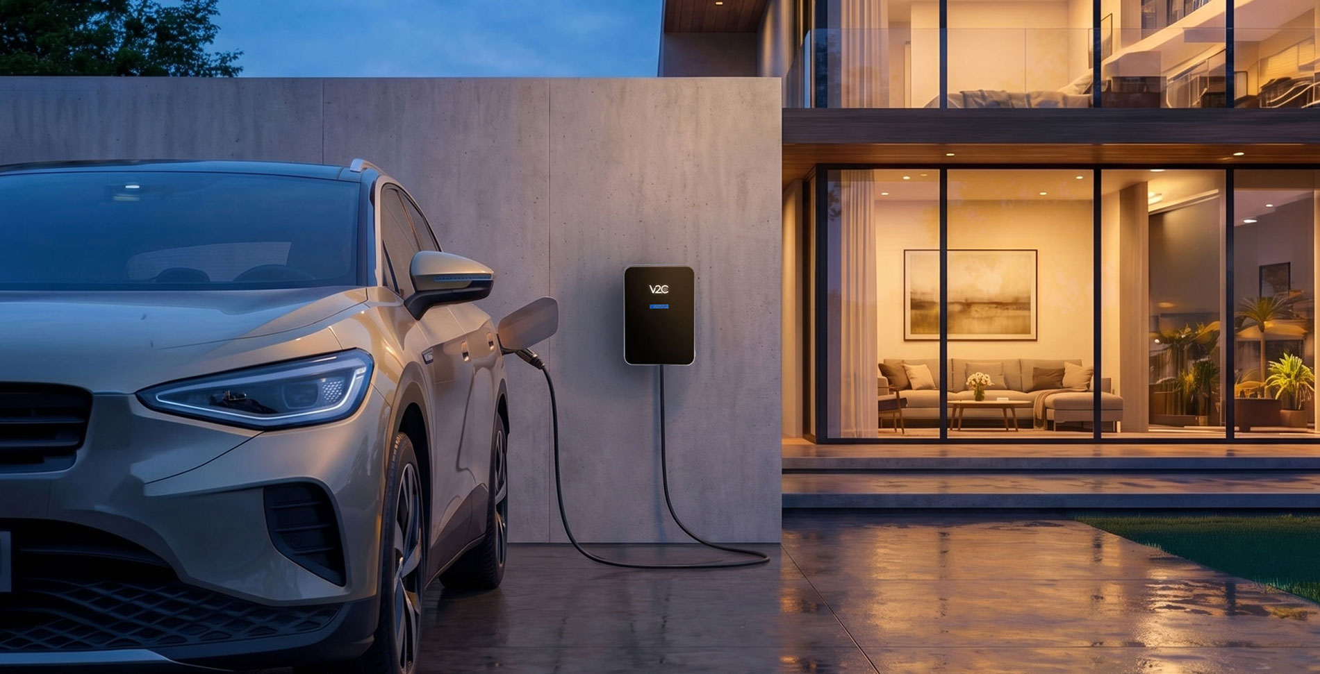 Trydan a carregar um carro elétrico