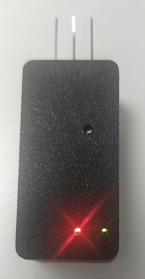 Module émetteur du kit A allumé, voyant rouge