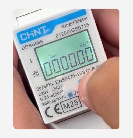 Pantalla del medidor monofásico MID en 0000.00
