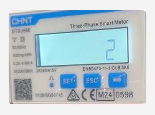 Dirección Modbus 2 en el medidor trifásico MID